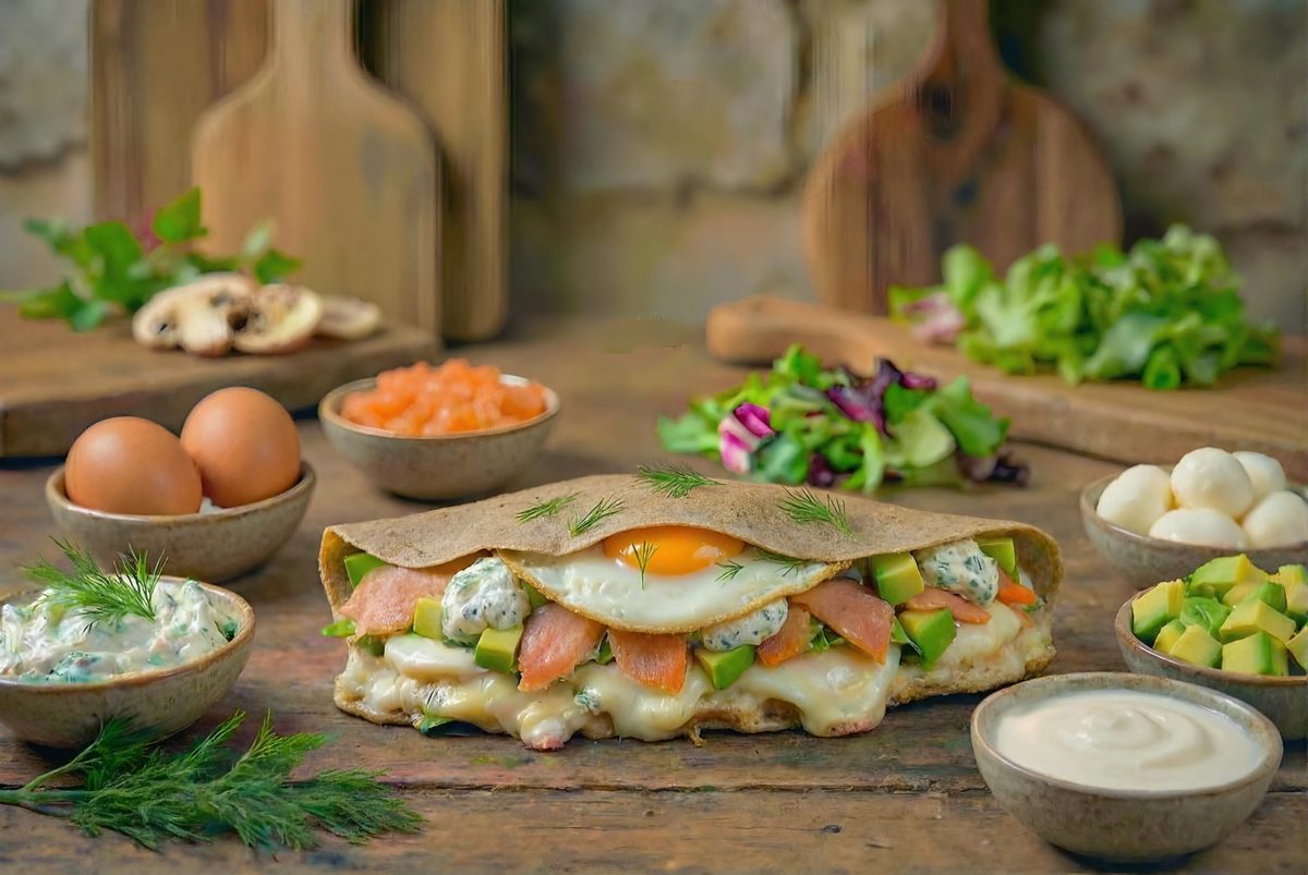 Galette La Saumon Avocat, Au P'tit Crêpe