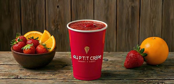 Jus d'orange fraise, Au P'tit Crêpe